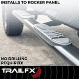 TrailFX 5 Inch Oval Bent Side Bars (MPN: A7063B)