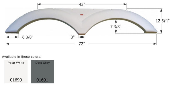 Icon Fender Skirt For Tandem Axle RVs (MPN: 01690)