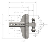 Bulletproof Hitches Medium Duty Hitch (MPN: MD25OFFSET)