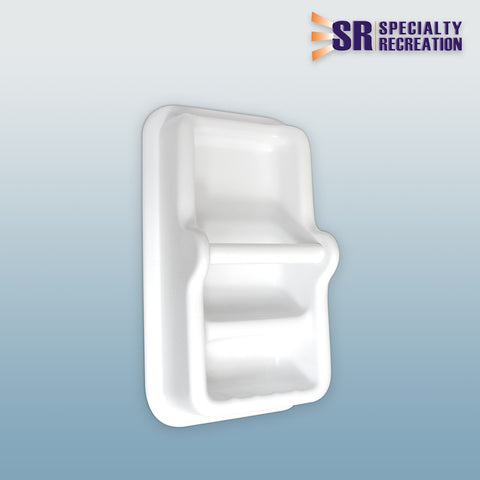 Towel rack with built-in soap dish and shelf (MPN: 33300)
