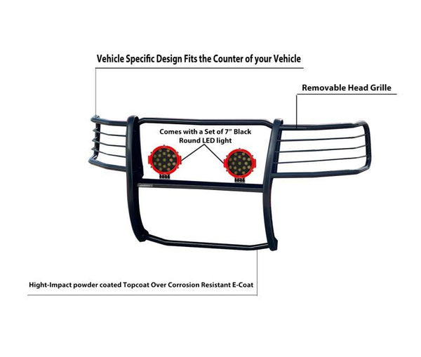 Black Horse Grille Guard Kit (MPN: 17A037400MA-PLR)