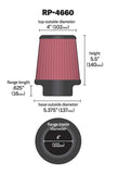 K&N Air Filter with Carbon Fiber Top (MPN: RP-4660)