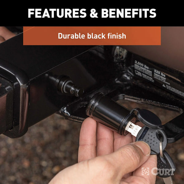 CURT Trailer Hitch Lock with Dust Cap (MPN: 23518)