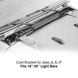 XK Glow Light Bar Mounting Kit (MPN: XK-BRC-COWL-JL2)