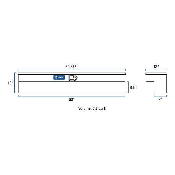 UWS Side Mount Tool Box (MPN: TBSM-60-BLK)