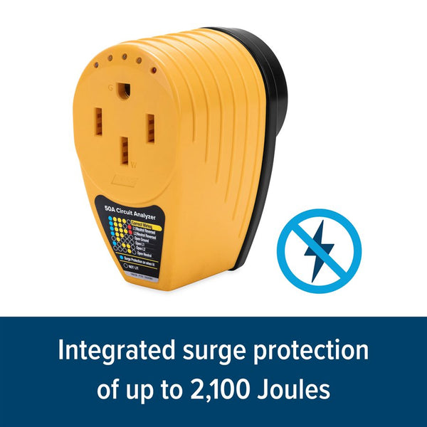 Camco 50-Amp Circuit Analyzer with Integrated Surge Protection (MPN: 55309)