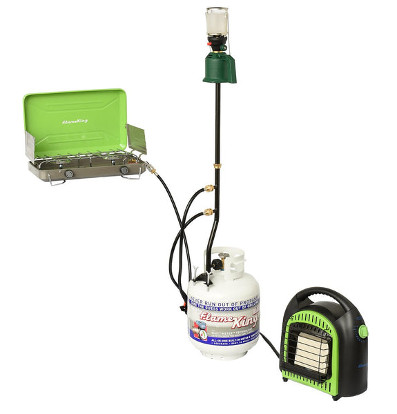 Flame King Propane Supply Splitter (MPN: FK-DP2PC)