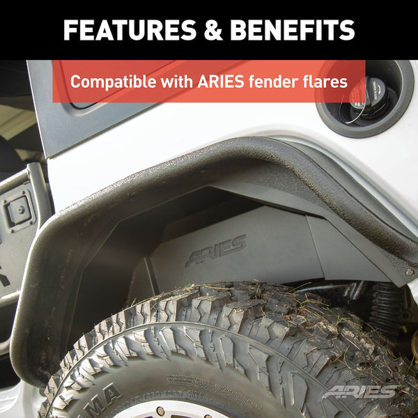 Aries Jeep Inner Fender Liners (MPN: 2500550)