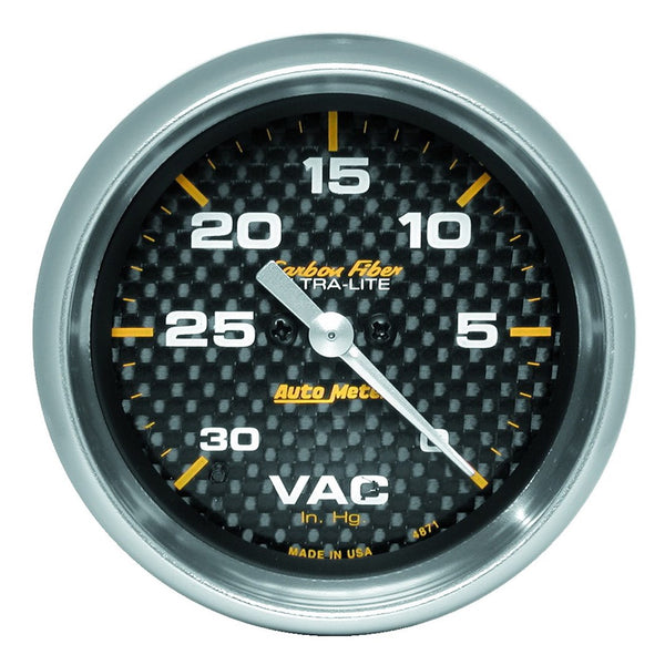 AutoMeter Carbon Fiber Vacuum Gauge (MPN: 4871)