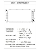 CSF Aluminum Radiator With Transmission Cooler (MPN: 3838)