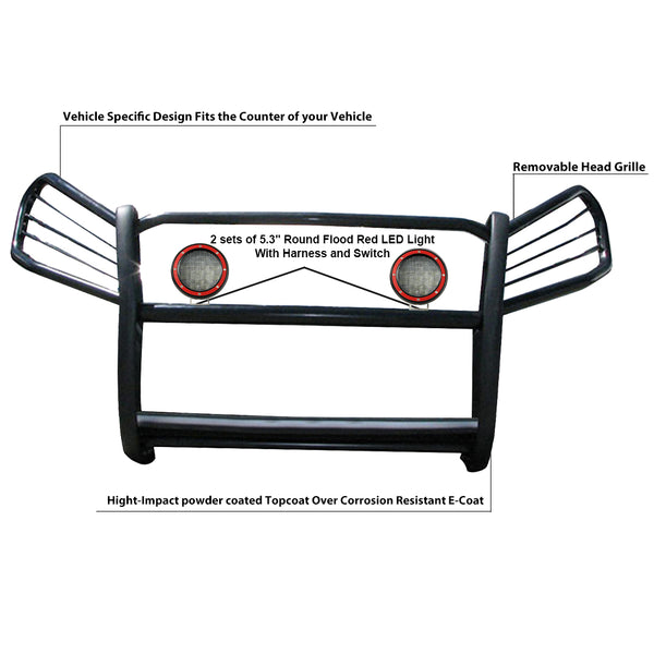 Black Horse Grille Guard Kit (MPN: 17A093902MA-PLFR)