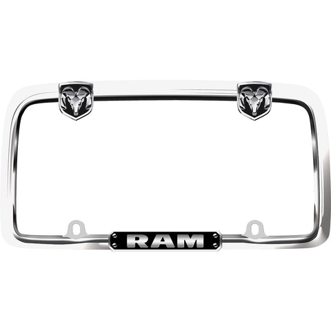 Cruiser License Plate Frame with Black Ram Logo (MPN: 11135)