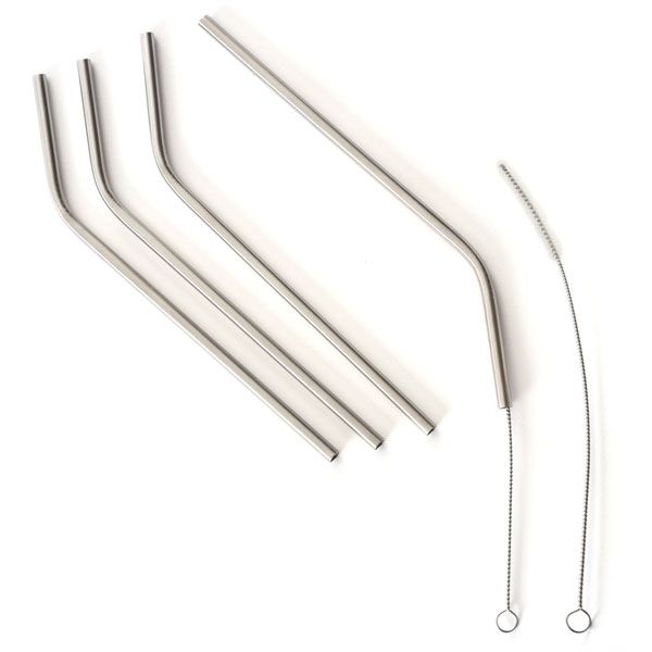 Norpro Stainless Steel Curved Beverage Straws (MPN: 436)