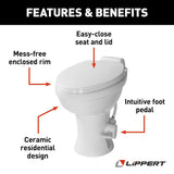 Lippert Toilet With Elongated Seat (MPN: 2022113192)