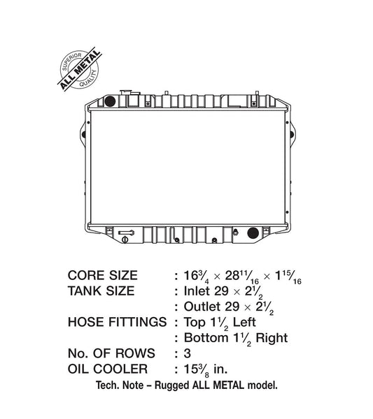 CSF Aluminum Radiator (MPN: 2709)