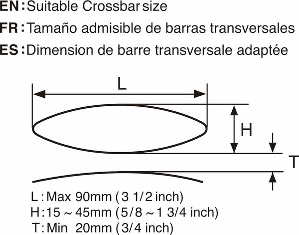 INNO Roof Rack Cross Bar Mount (MPN: INA394)