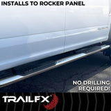 TrailFX Nerf Bar 4 Inch Oval Tube Side Steps (MPN: A1007S)