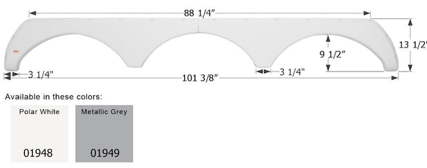 Icon Fender Skirt for Triple Axle RVs (MPN: 01949)