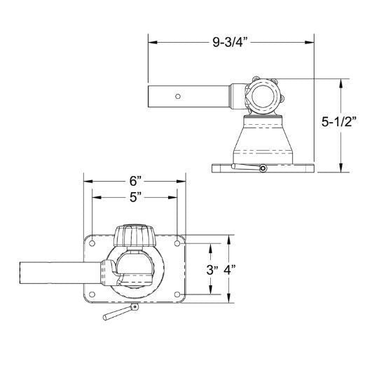 Taco Fishing Outrigger Mount (MPN: GS-170-2)