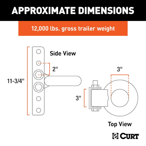 CURT Lunette Ring for Heavy-Duty Towing (MPN: 48640)