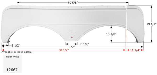 Icon Fender Skirt For Tandem Axles (MPN: 12667)
