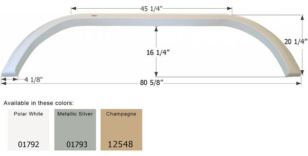 Icon Fender Skirt for Tandem Axle RVs (MPN: 12548)