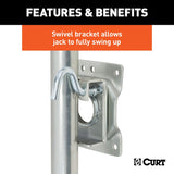 CURT Manual Sidewind Marine Trailer Tongue Jack (MPN: 28115)