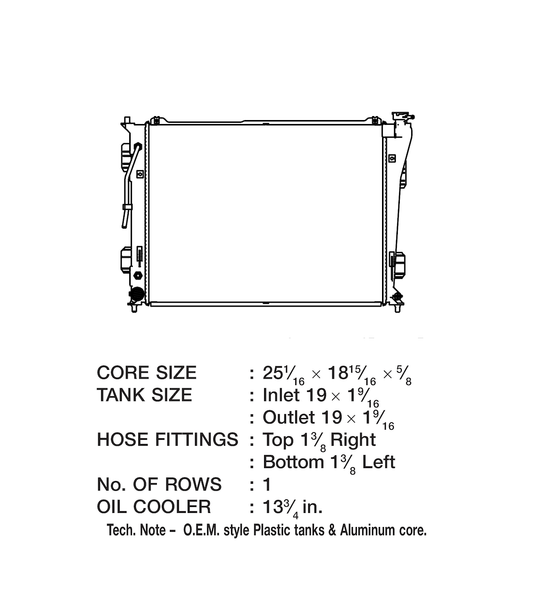 CSF Radiator With Transmission Cooler (MPN: 3640)
