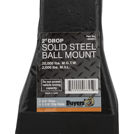 Heavy Duty Trailer Hitch Ball Mount (MPN: 1803051)