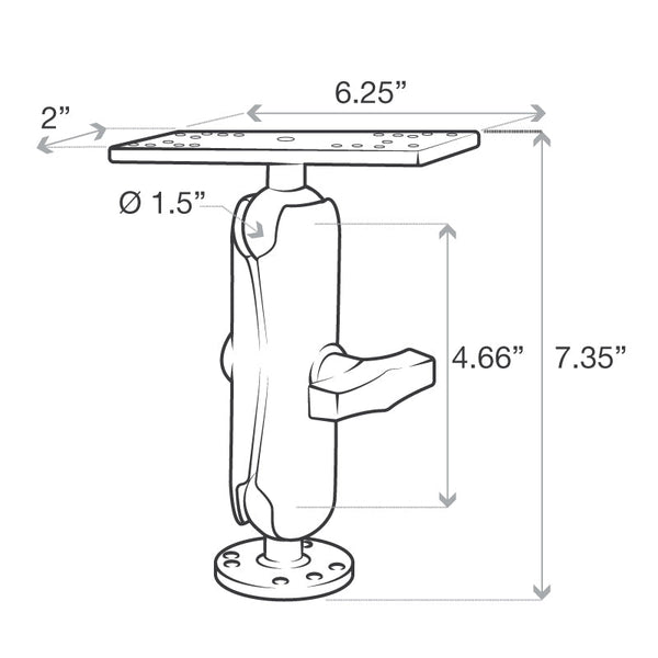 Ram Mounts Fish Finder Mount (MPN: RAM-111U)