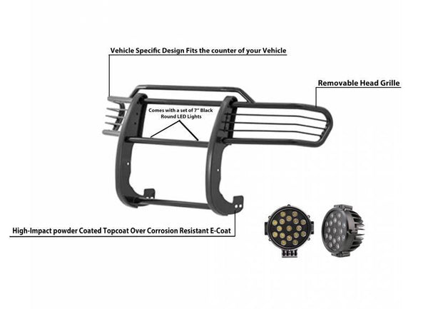 Black Horse Grille Guard Kit (MPN: 17A098600MA-PLB)