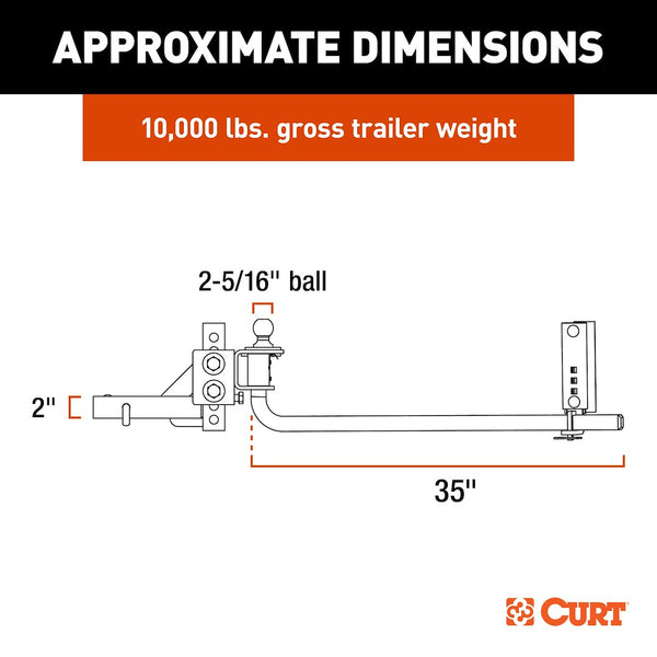 CURT TruTrack Weight Distribution Hitch (MPN: 17601)