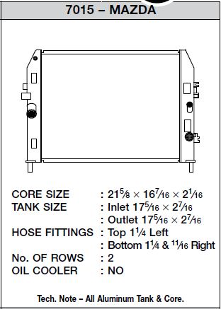 CSF Aluminum Radiator (MPN: 7015)