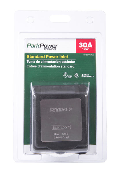 ParkPower Power Inlet Port (MPN: 301ELRV.BLK)