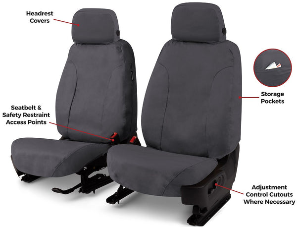 Custom Polycotton Seat Cover Set for Bucket Seats (MPN: SS2536PCCH)
