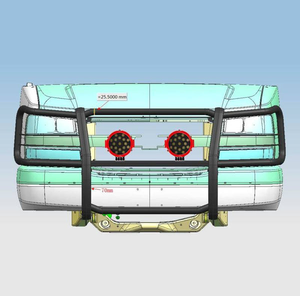 Black Horse Grille Guard Kit (MPN: 17GV02MA-PLR)