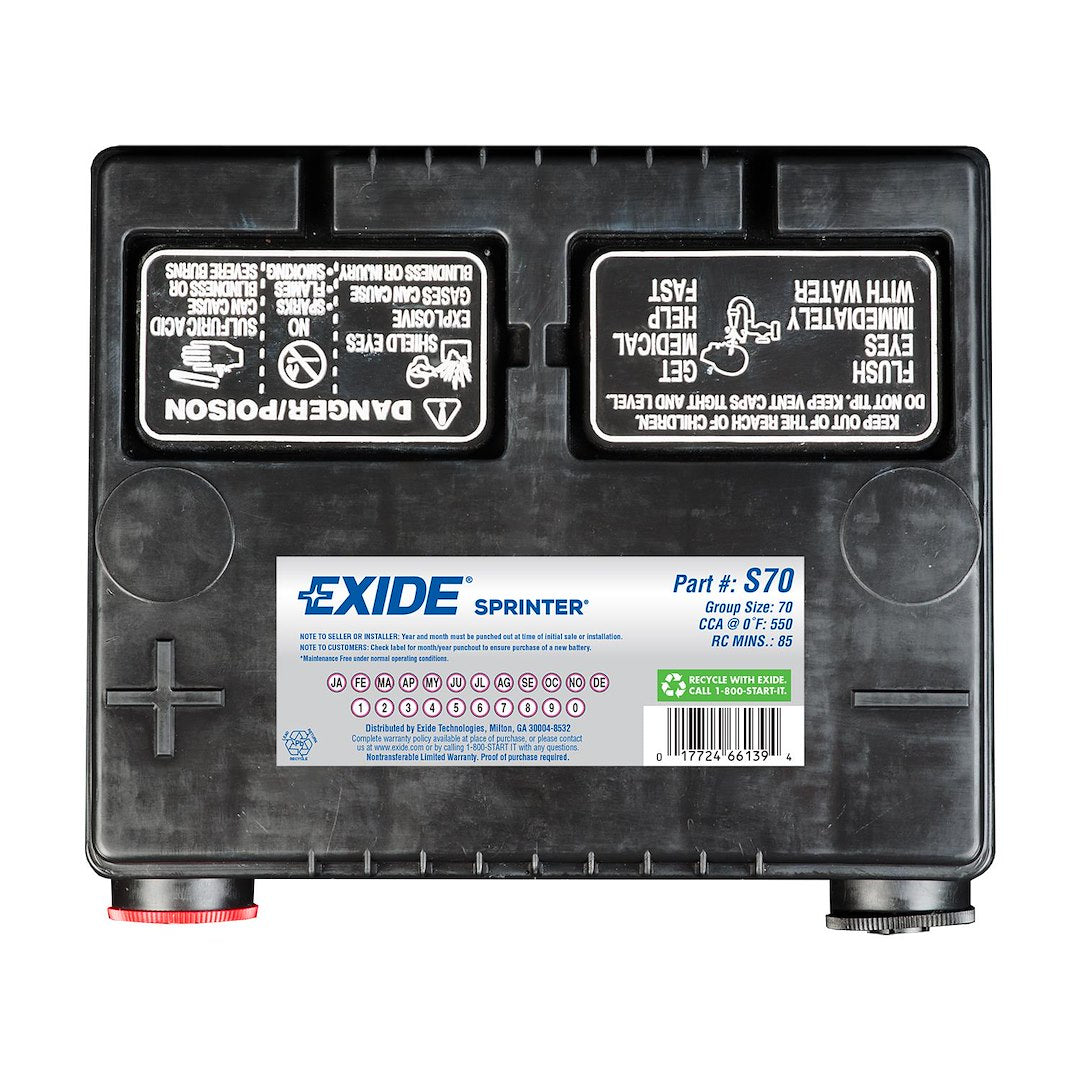 Exide Sprinter Classic Battery (MPN: S70) – Sprinter Parts Depot