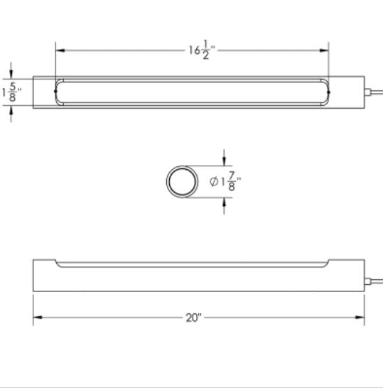 Taco Boat T Top Tube Light (MPN: F38-2050B-1)