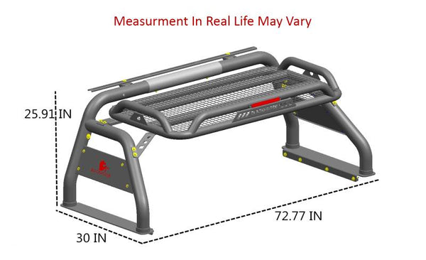 Black Horse Off Road Truck Bed Bar (MPN: RB-BA15B)