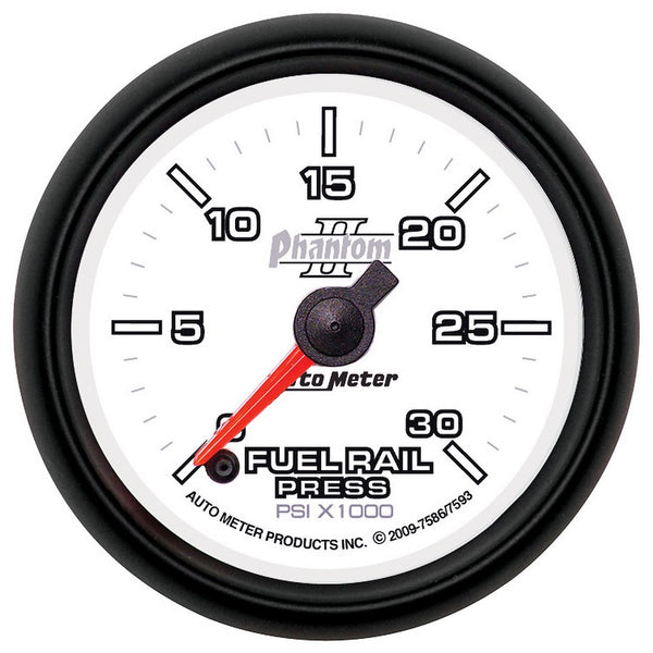AutoMeter Phantom II Fuel Rail Pressure Gauge (MPN: 7586)