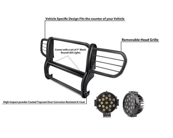 Black Horse Grille Guard Kit (MPN: 17EH26MA-PLB)