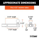 Multi Tow Ball Mount for 2-1/2 Inch Receiver (MPN: 45651)