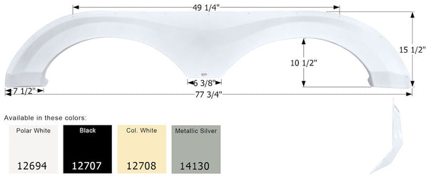 Icon Fender Skirt for Tandem Axle RVs (MPN: 14130)