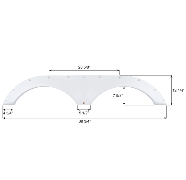 Icon Fender Skirt for Tandem Axle (MPN: 16560)