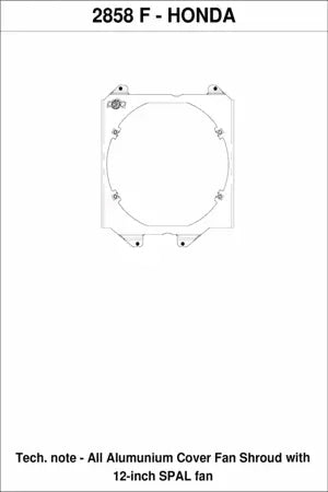 CSF Cooling Fan Shroud with 12 Inch Fan (MPN: 2858F)