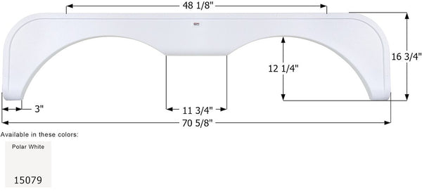 Icon Fender Skirt for Tandem Axle RVs (MPN: 15079)