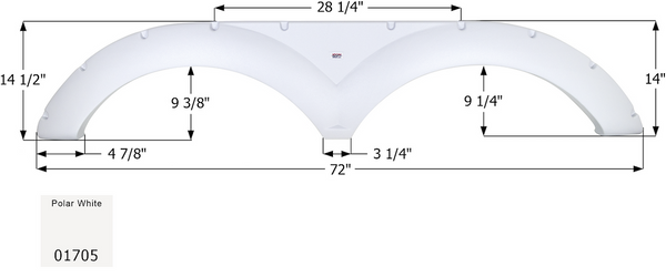 Icon Fender Skirt For Tandem Axle RVs (MPN: 01705)