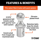 Gooseneck Trailer Hitch Ball (MPN: 60601)