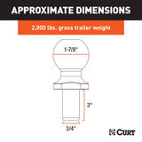 CURT 1-7/8 Inch Trailer Hitch Ball (MPN: 40016)