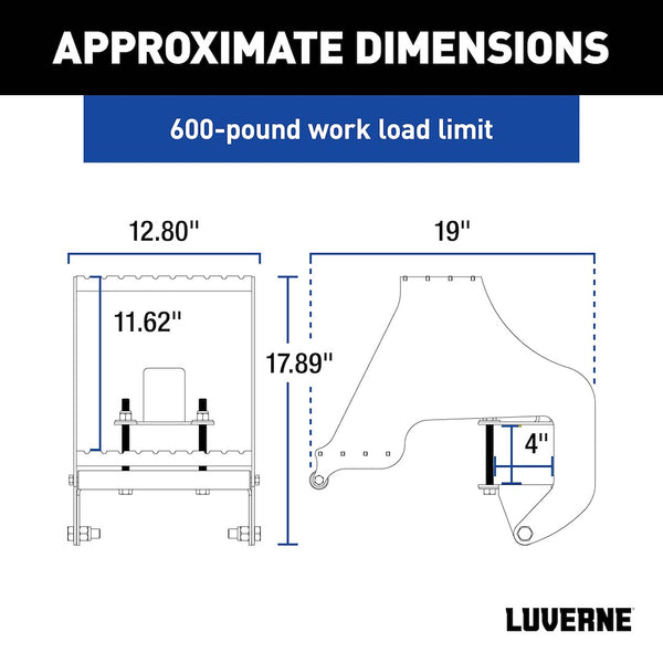 Luverne HighRise Folding Rear Truck Step (MPN: 409924L)